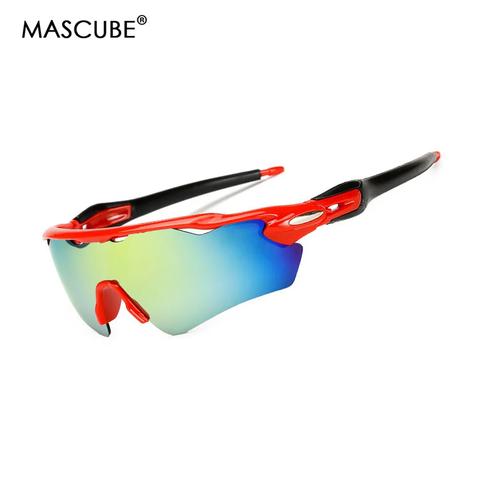 MASCUBE, велосипедные солнцезащитные очки, спортивные велосипедные очки, Gafas Deportivas, велосипедные очки, очки для мужчин, Oculos Ciclismo, Lunette Cyclisme - Цвет: Red Black Gold