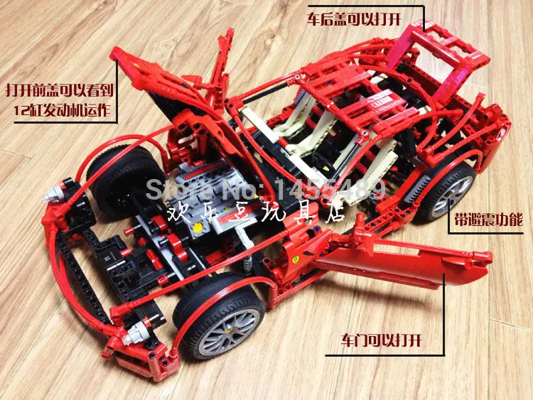 Без Оригинальная коробка DECOOL 3333 1322 шт. большой 1:10 F1 гоночный автомобиль модель блоки, кирпичные блоки, строительных блоков в форме миньона Джорджа из мультфильма "образовательные игрушки для детей