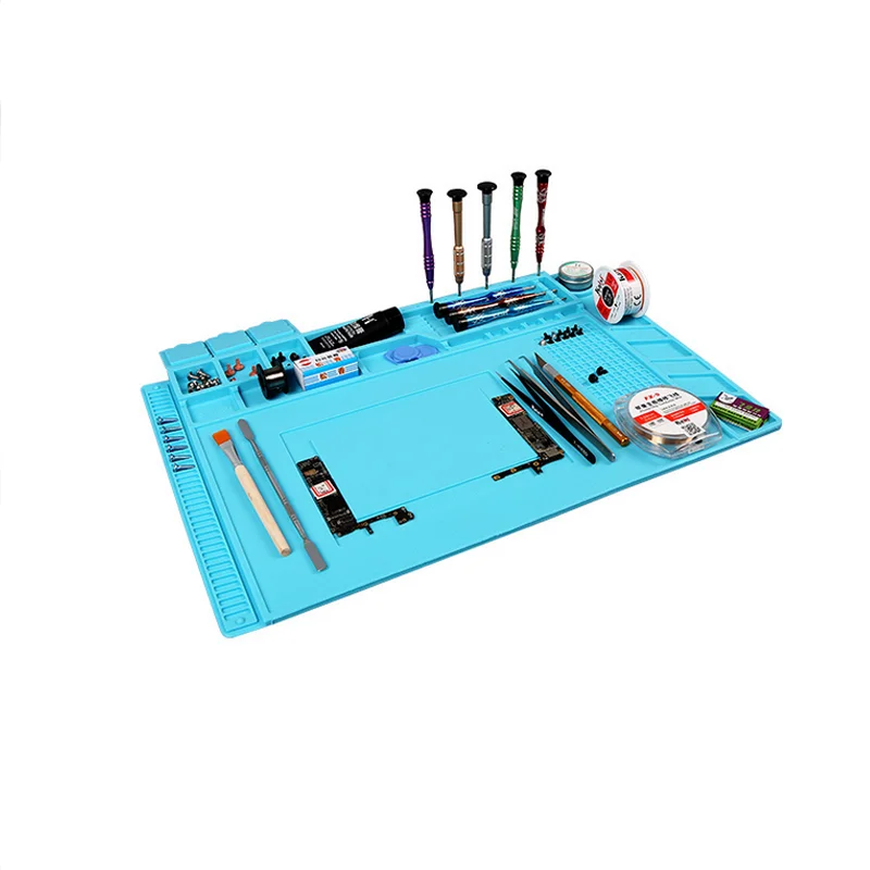 

S-160 Magnetic Heat-resistant Soldering Mat Silicone BGA Soldering Station Insulation Pad Repair Tools For Mobile Phone PC