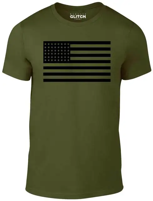 Black US Flag T Shirt Funny t shirt retro America fashion military ...