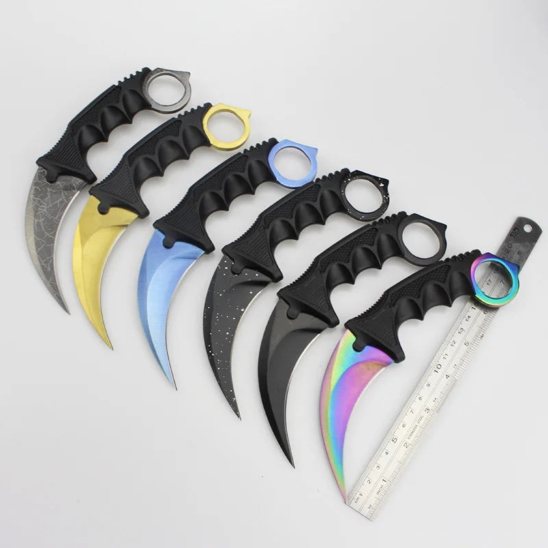 Нож Karambit Cs Go, охотничий нож для выживания, тактические ножи Navajas Supervivencia, настоящий нож s Outillage Couteau Tactique Facas