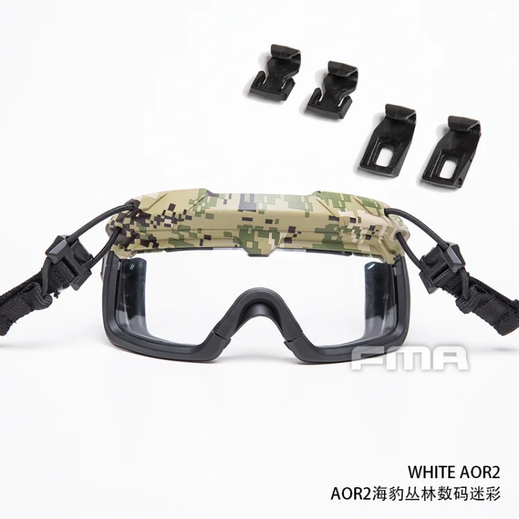 Тактические Защитные очки для шлема, белые тактические Защитные очки для всех дуговых направляющих с OPS-CORE характеристиками шлема - Цвет: AOR2
