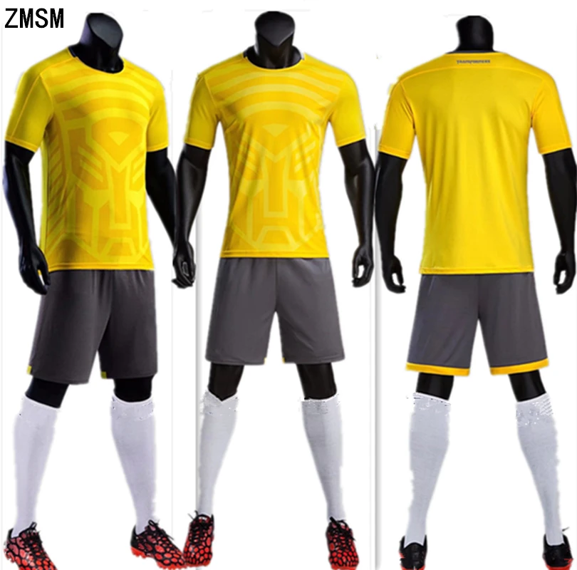 

ZMSM Kids to Adult Soccer Jerseys Sets Football Uniforms Training Suit Survetement Football 2018 Breathable Sportswear Q1802
