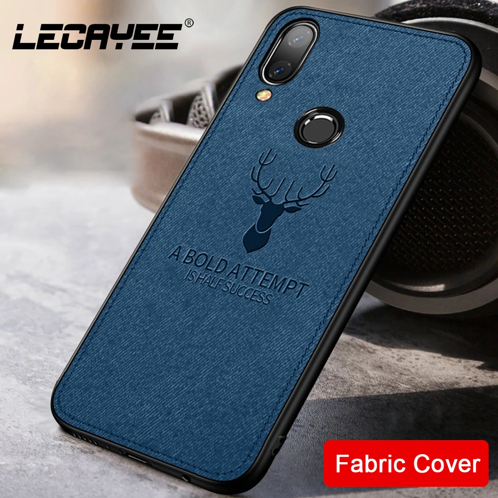 

New Canvas Fabric Silicon Phone Case For Huawei Honor 7A 7C 8 Pro 8X 8C 9 Lite View 10 Cloth Texture Soft Protective Cover Coque