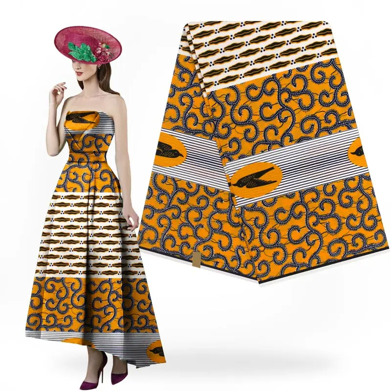 

High Quality hot Wax Hollandais 2018 Dutch Wax African Wax Hollandais Colorful Design For Women Dress! H180424