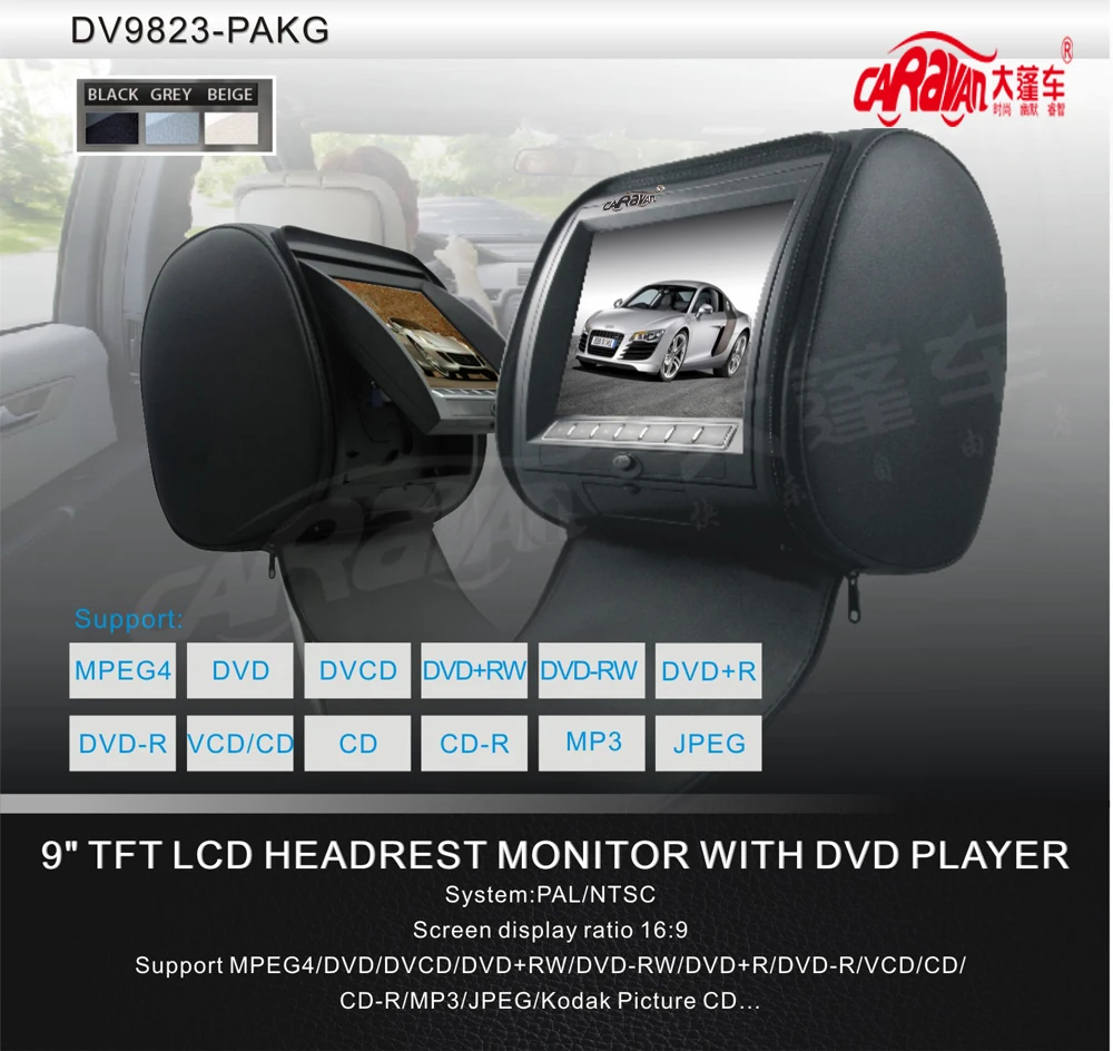 Buy CARAVAN 2PCS Best quality car Headrest Monitor