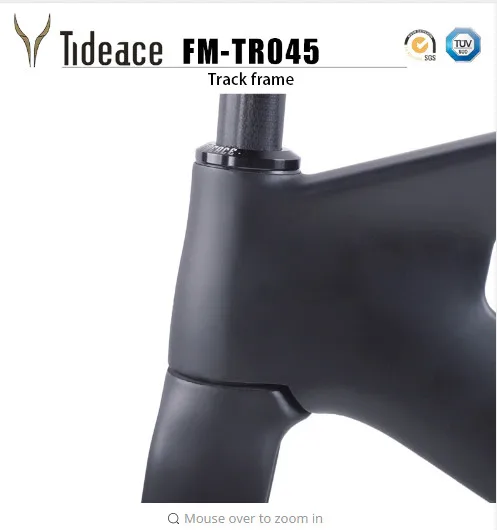 Flash Deal 2018 Carbon Track Frame Carbon Fiber Fixed Gear bike frame Carbon Racing Tracking bike Frameset 49/51/54cm with fork seatpost 3