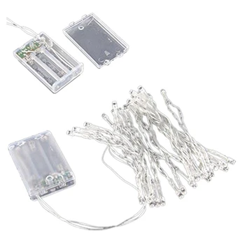 

Brand New 2m 20 LED Battery Operated Christmas Wedding Fairy String Lights,white
