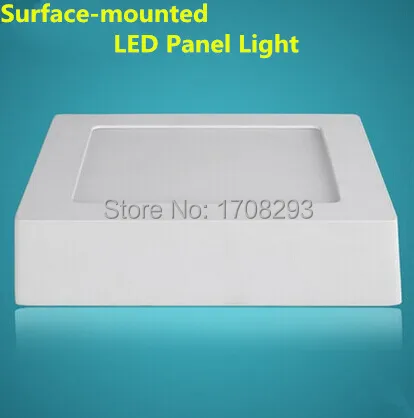 

50Pieces/lot 6W 12W 18W Super Bright Dimmable Square LED Surface Mounted Ceiling Light 110v 220v Panel Light For Home BedRoom