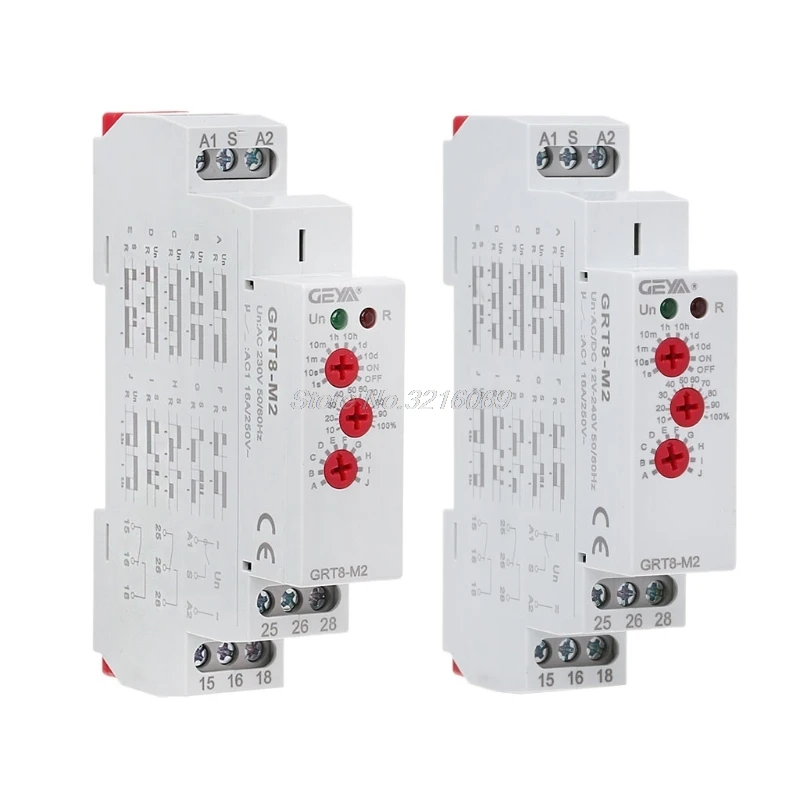 

AC/DC 3 Knob Multi-Function Din Rail Auto Timer Delay Relay 1SPDT 2SPDT Control Switch Sep29 Drop Ship