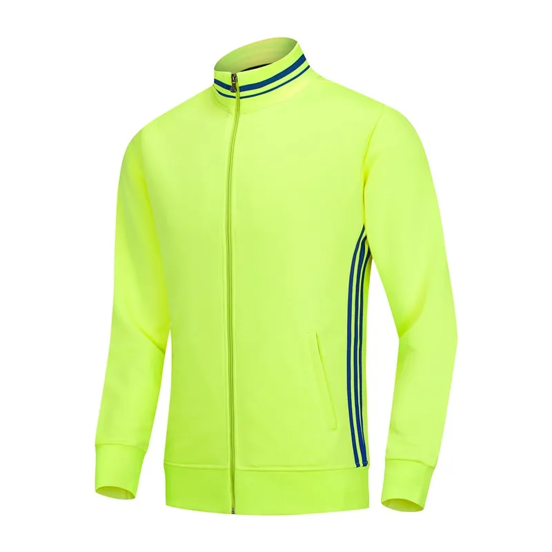 HOWE AO мужские куртки для бега на молнии пальто для фитнеса для занятий спортом на открытом воздухе футбольная спортивная куртка - Цвет: Зеленый