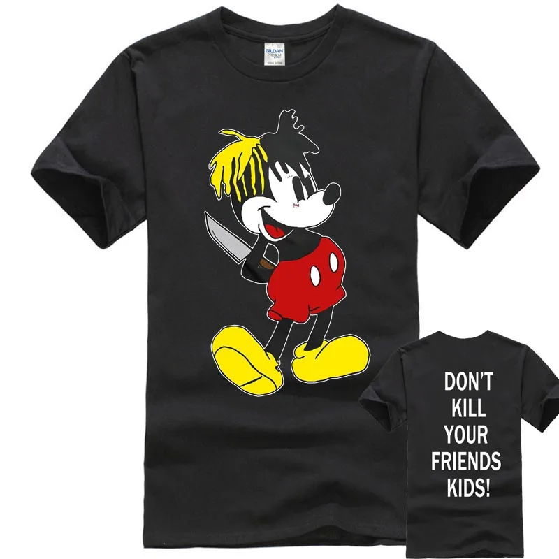 

2 side xxxtentacion tour merch not kill you friends black t-shirt S-3XL Cotton