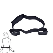 Черный БДСМ бондаж женщин наручники с талии Фетиш раб игры сопротивление группы для пара