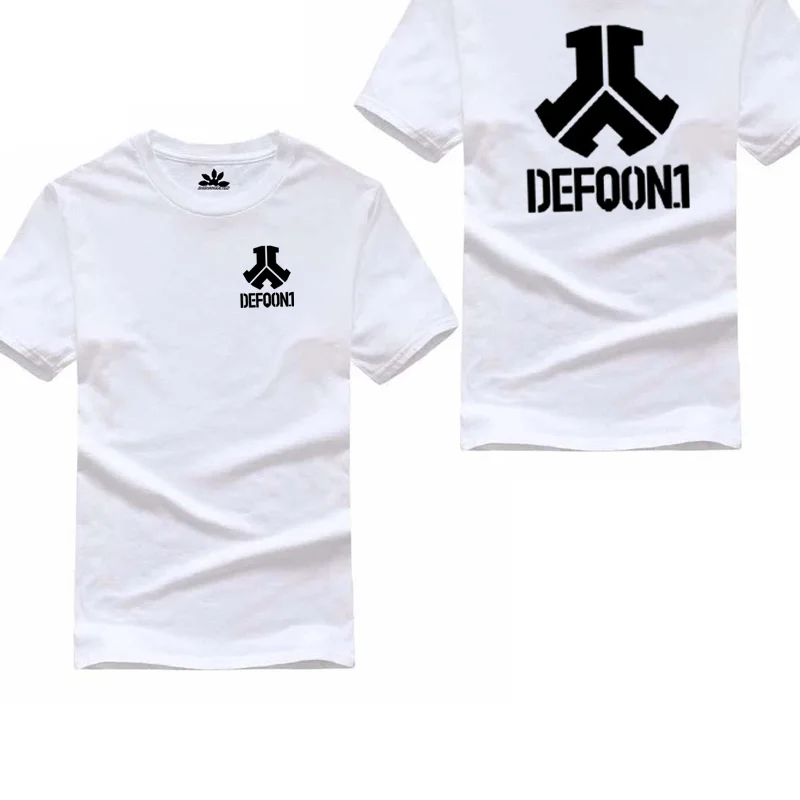 Летние Defqon1 футболка из 100% хлопка с принтом Для мужчин женские футболки camisetas hombre с короткими рукавами модная повседневная футболка Для