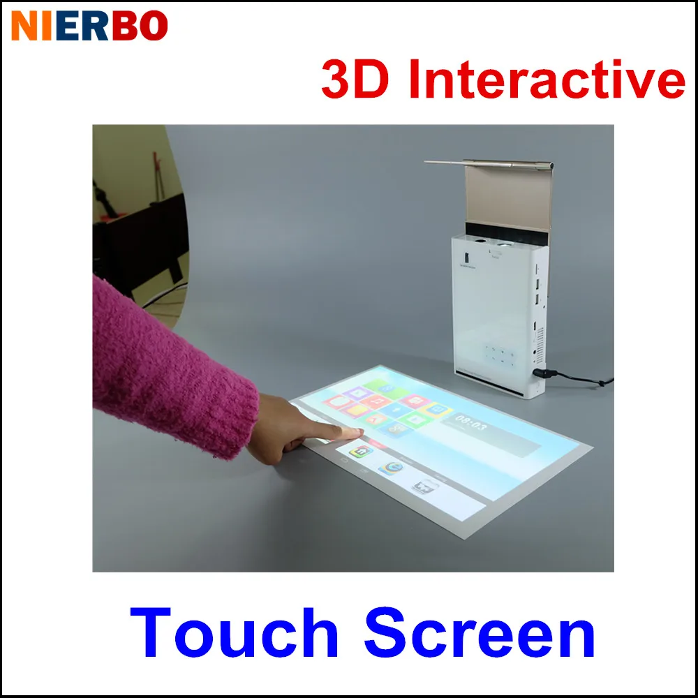 Portable HD Projector LED 1080P 3D Finger Touch Screen Android