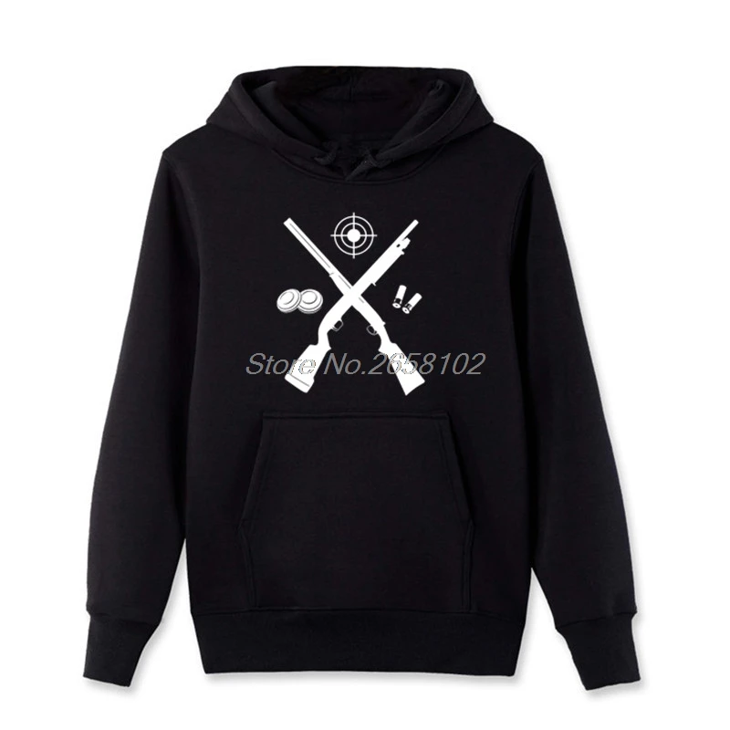 New Target Shooter Gun Game Caracter Print Hoodies Spring Men's Casual