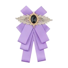 Ленточный банк с кристаллами Брошь бабочка для мужчин и женщин Свадебная вечеринка галстук-бабочка со стразами Современное украшение