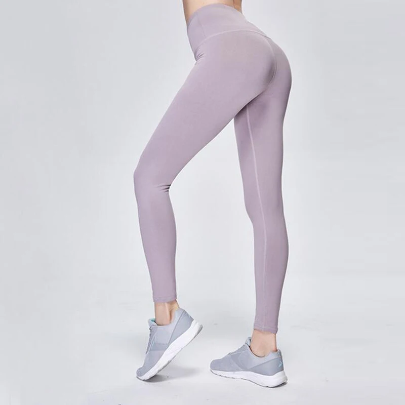 

Women Yoga Pants Sport Leggings High Strength Push Up Tights Gym Exercise High Waist Fitness Running Athletic Pants Solid Color