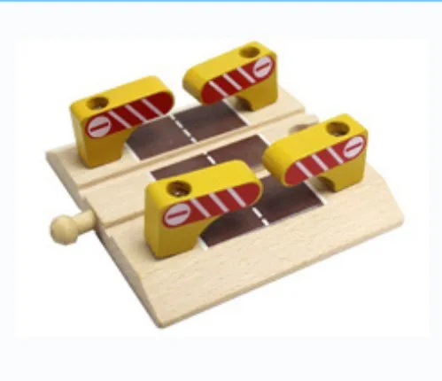 

Thomas and Friends --1PCS Thomas Wooden Train Track Railway Accessories --Yellow Wood Railroad Crossing Intersection