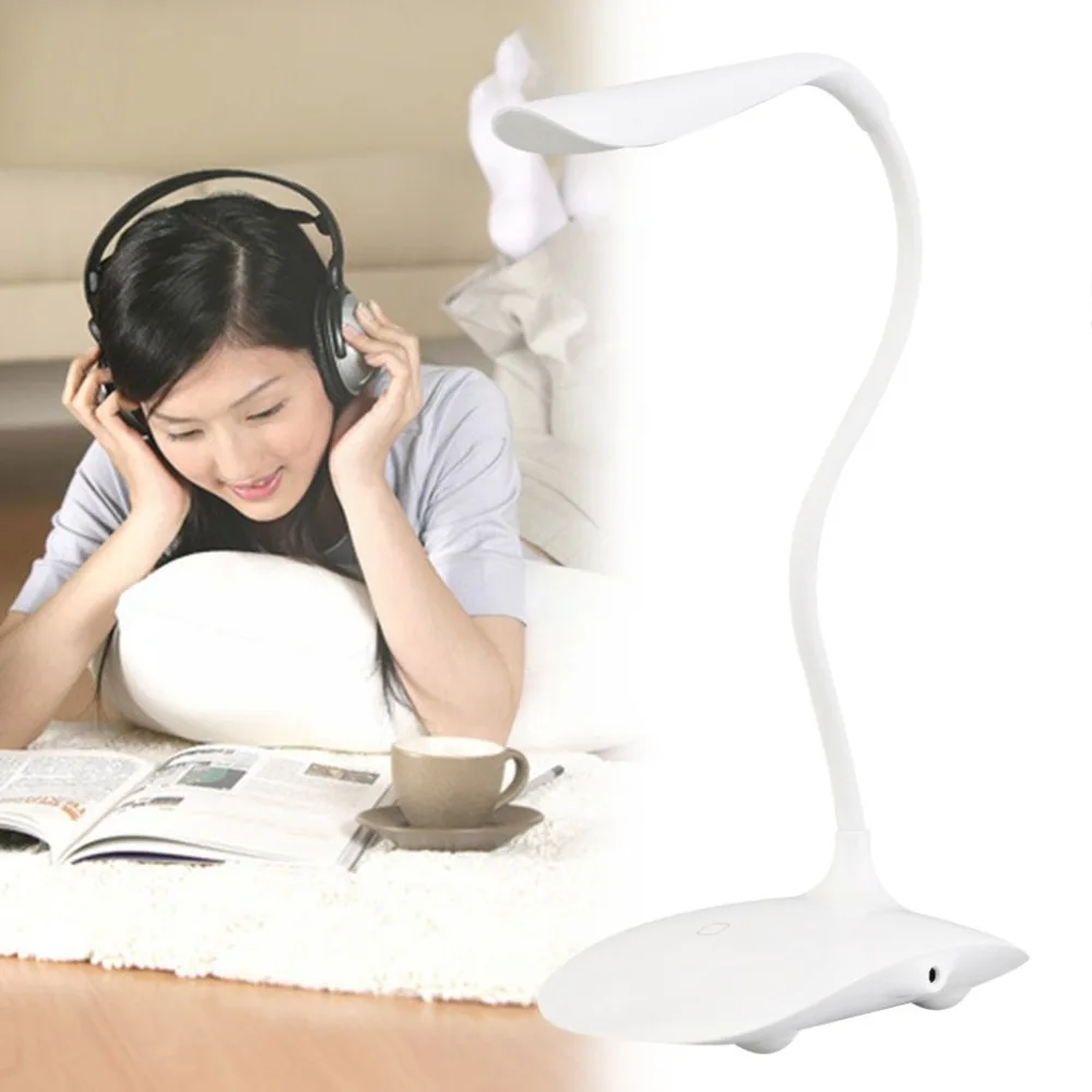 

Stylish Dimmable LED Lamp Flexible USB Rechargeable Touch Sensor LED Table Desk Lamp Light Portable Reading Light Home Office
