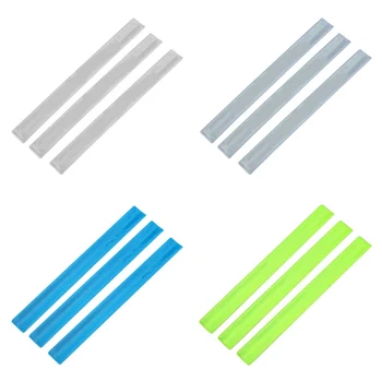 

3pcs/set Reflective Wrist Bands Durable PVC Safety Slap Bands Night Running Armbands Luminous Bracelets For Walking Jogging