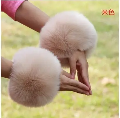 2 шт./партия декоративные кольца из искусственного лисьего меха|fur arm|fur cuffsfaux fur cuffs