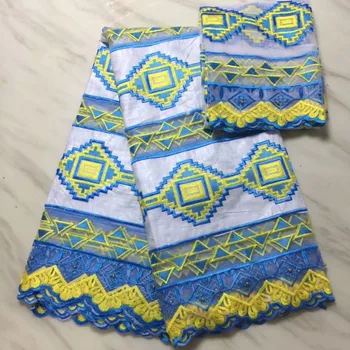 

tissu bazin brode getzner basin riche patchwork net lace with beads african fabric 5+2 yards french tulle lace scarf for wedding