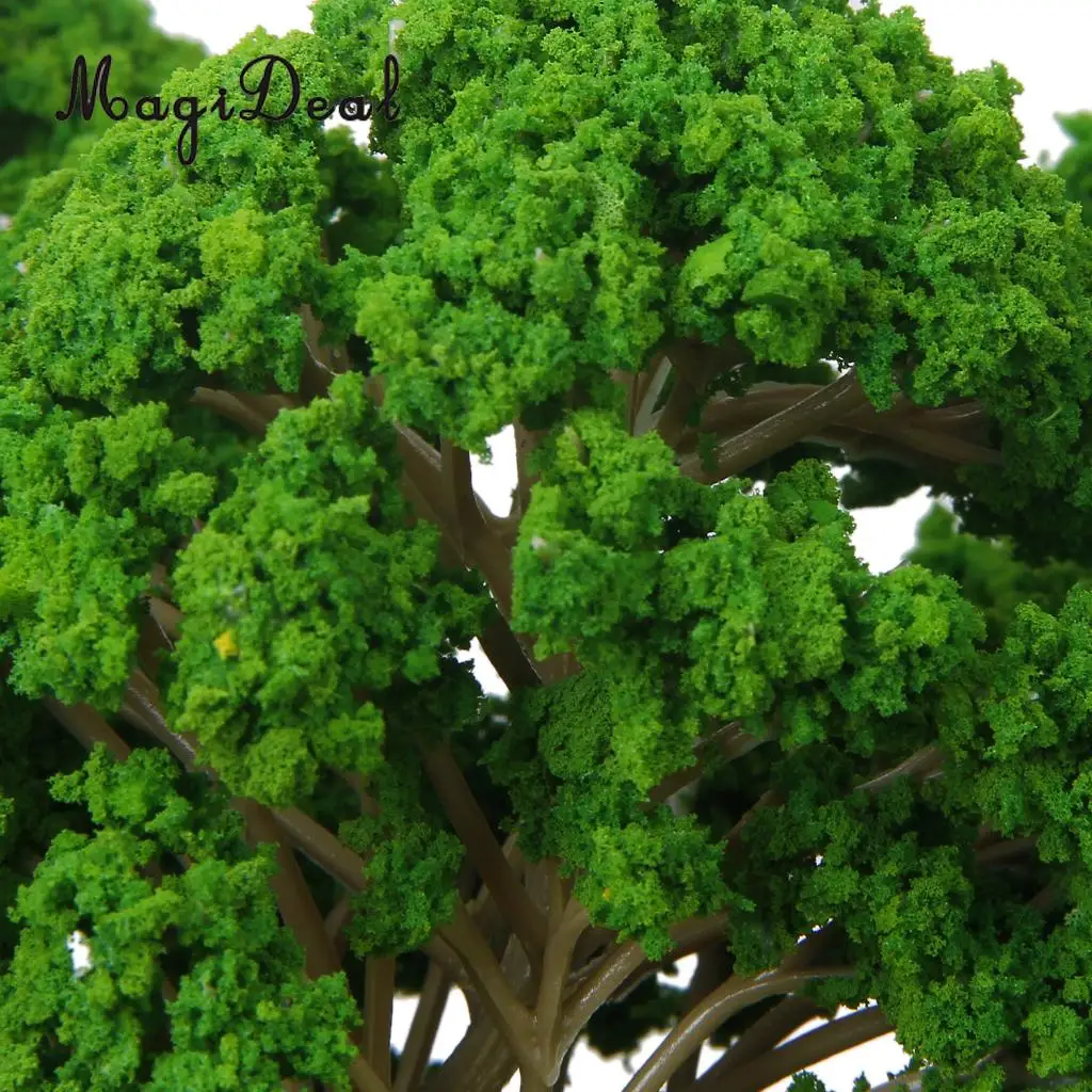 5Pcs Train Track Park Garden Forest Street Architecture Landscape Scenery Green Model Trees Scale 1:50-1:75