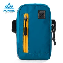Aonijie al aire libre gimnasio correr brazal del bolso ajustable deportes de ejercicio efectivo carpeta dominante caja del teléfono con el auricular agujero titular de reproductor de música