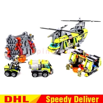 

LP 02087 The Volcano Heavy-Lift Helicopter Set 1430Pcs City Series 60125 DIY Building Blocks Bricks LPings Toys Gifts