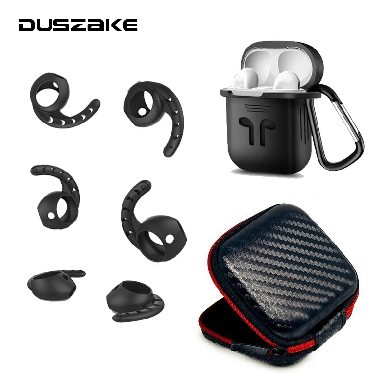 

DUSZAKE CRA3 Silicone Cover For Airpod Case Strap For Airpods Bluetooth Accessories For Airpods Case For Apple Headphone Cover