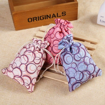 

Colorful Dot Cotton Drawstring Bag 10x14cm Sachet Decorative Bags Product Packaging Gift Bags Jewelry Pouch 50pcs H0247