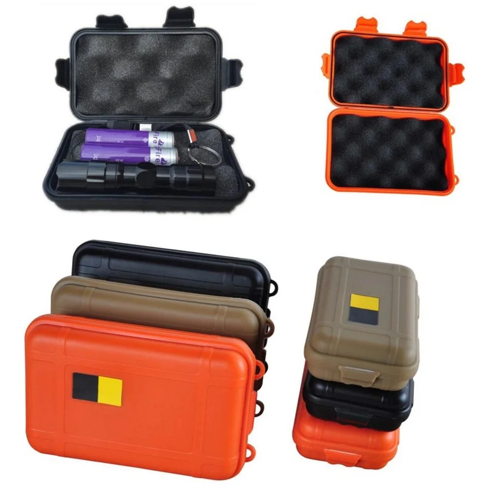 

Camping Large Waterproof Boxes EDC Travel Sealed Containers Survival Shockproof Airtight Case For Storage Matches Small Tools