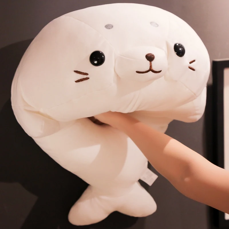 Creative 50/60cm Cute Lifelike White Seals Plush Toy Simulation Soft Elastic Marine Animal Doll Stuffed Pillow Kids Girls Gifts | Игрушки и