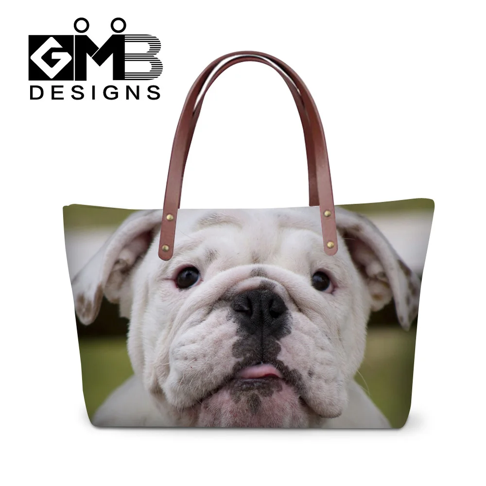 Модные женские сумки с 3D принтом животных Симпатичные кошки и собаки сумка на плечо Средняя сумка пляжная сумка для леди высокого качества Bolsa Feminina - Цвет: Армейский зеленый