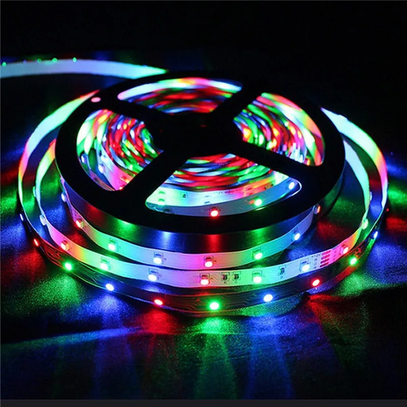 Светодиодная лента RGB 5 м 10 15 20 12 в пост. Тока SMD 2835 водонепроницаемая гибкая