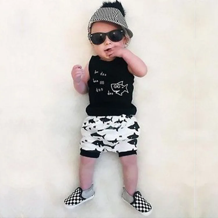 2017 Summer Style Baby Boys Clothing Set Infant Sleeveless Brand