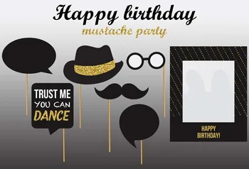 

Customized Vinyl Photography Background Birthday Mustache Party Children Fotografia Backgrounds for Photo Studio