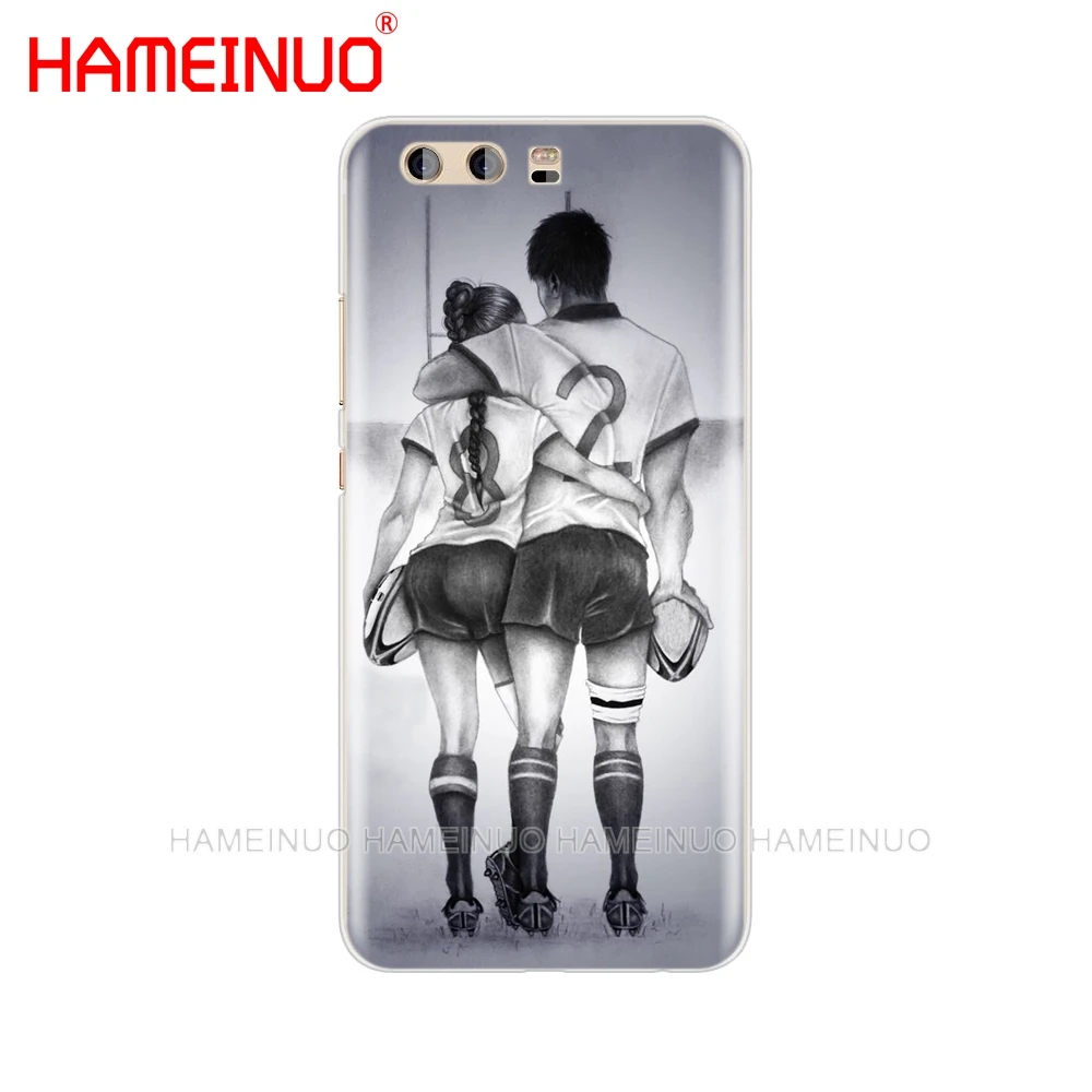HAMEINUO الرجبي الكرة الرياضة غطاء الهاتف حالة ل huawei التصاعدي P7 P8 P9 P10 P20 لايت زائد برو G9 G8 g7 2017