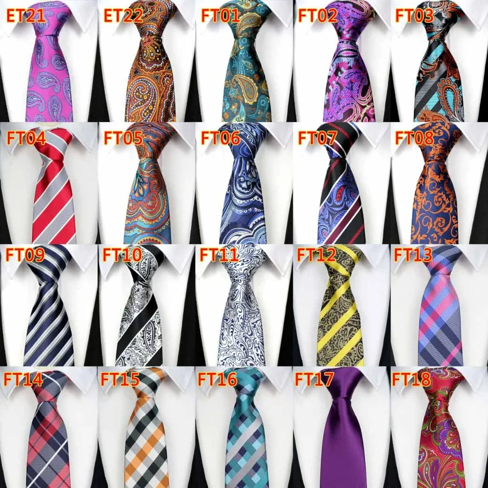 KT(лот 5 шт.) 8 см мужской классический галстук винтажный клетчатый Пейсли OEM Женихи Галстуки Свадебный день рождения галстук подарок