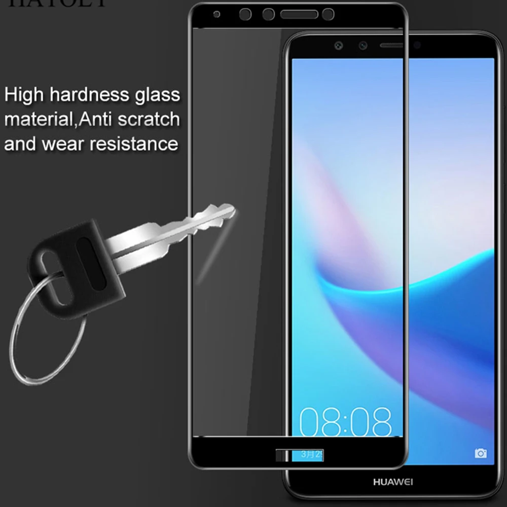 Защитный стеклянный чехол для huawei y7 prime 2018 закаленное стекло y6 y9 y 7 6 9 защита