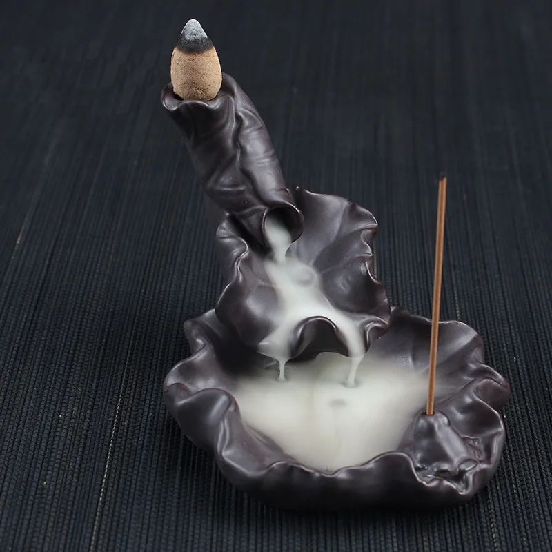 Smoke Backflow Incense Burner Censer Classic Handmade Ceramic Stick