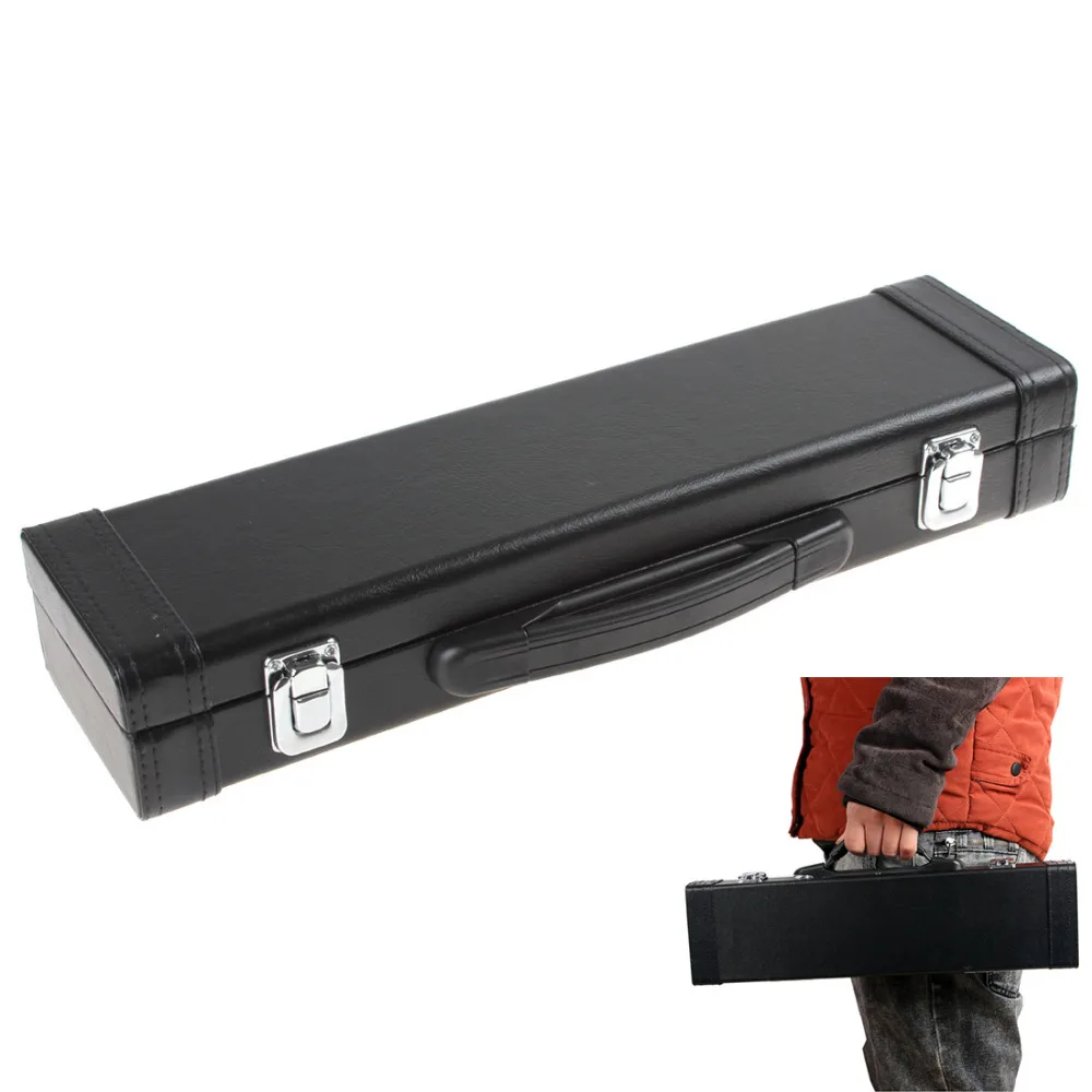 

Portable Lightweight Flute Case Leahter Box Gig Bag with Carry Handle Woodwind Musical Instruments Parts & Accessories