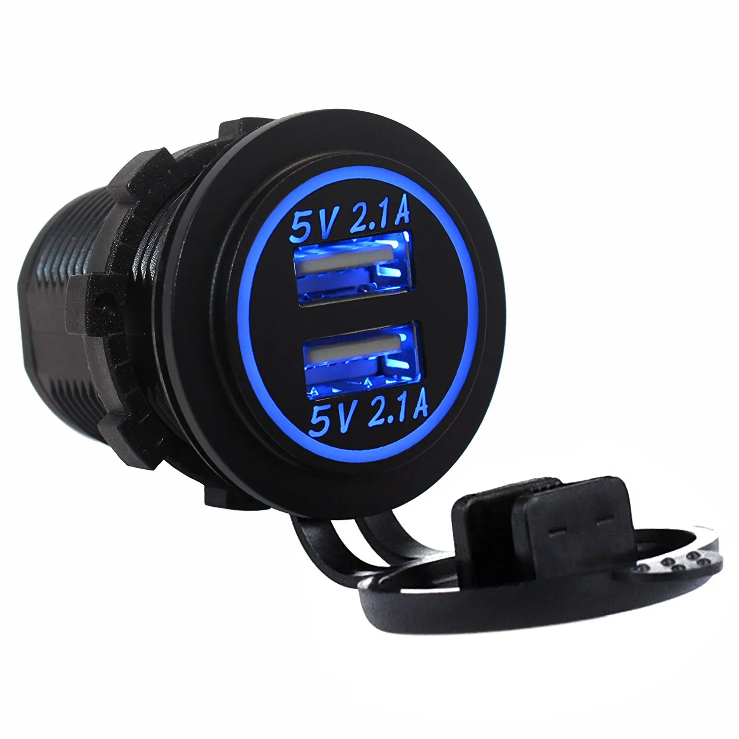 

Waterproof Dual USB Charger Socket Power Adapter Outlet 2.1A and 2.1A for Car Boat Marine Mobile for iPhone for smartphone