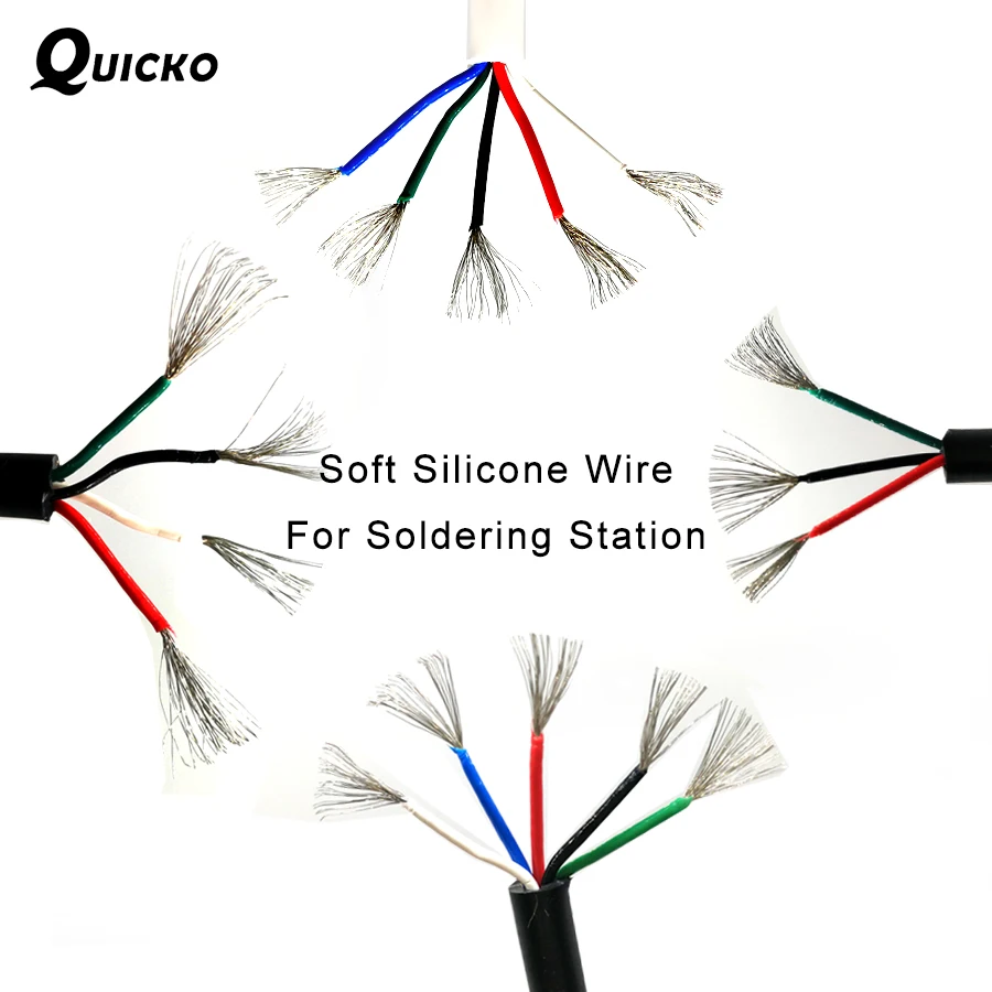 

QUICKO 3C/4C/5Core Soft Silicone Wire for T12 soldering iron
