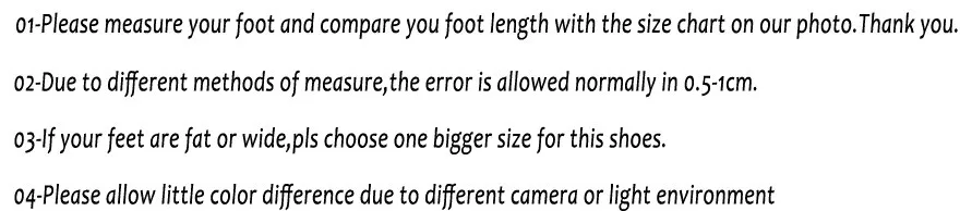 shoes size
