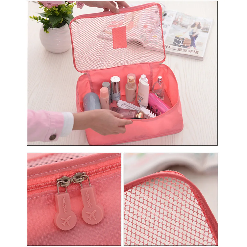 الكورية نمط 6 قطعة/المجموعة السفر المنزل الأمتعة حقيبة التخزين صندوق تخزين ملابس المنظم المحمولة الحقيبة حالة 6 ألوان