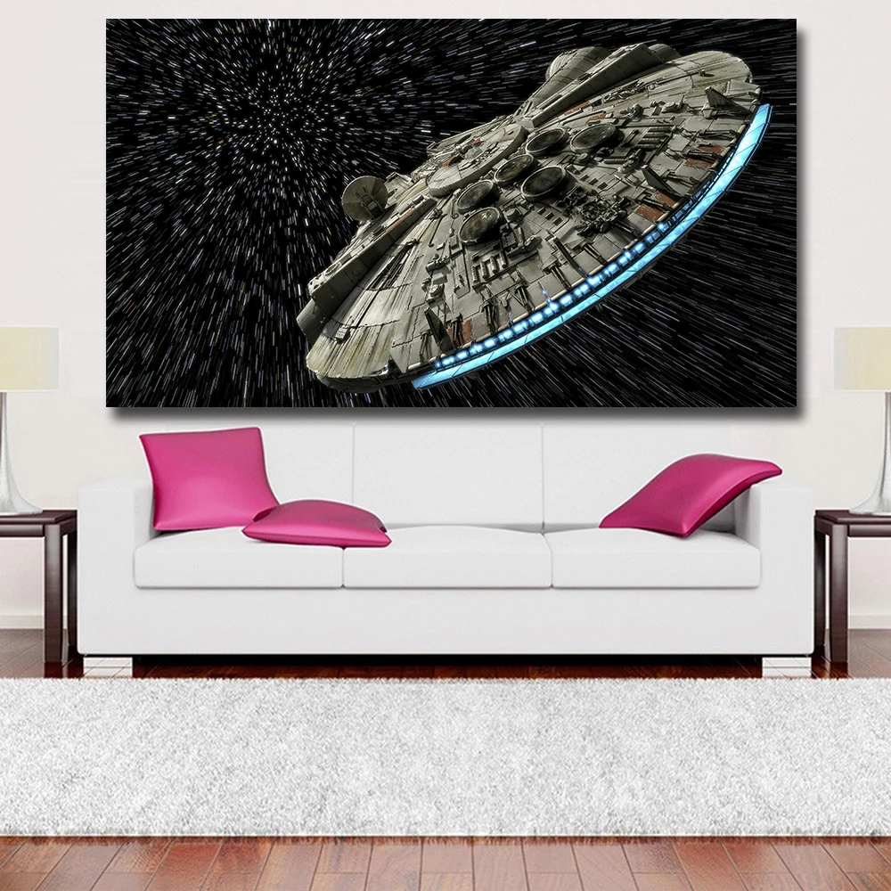 Billige QKART Dekorative Bilder Star Wars Ölgemälde für Wohnzimmer Schlafzimmer Leinwand Druckt Wand dekor