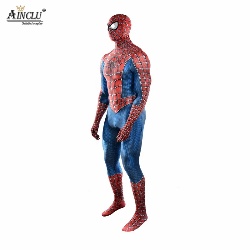 Детский карнавальный костюм с 3D принтом Человека-паука 3 Raimi Spiderman Zentai, Костюмы супергероев на Хэллоуин, комбинезоны CH