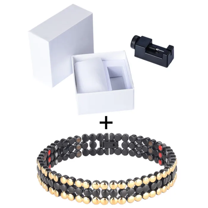 Маленькая лягушка Новое поступление безопасный магнитный браслет для женщин мощность Германий браслеты с магнитами браслеты для женщин мужчин ювелирные изделия - Окраска металла: 10267 Set C1